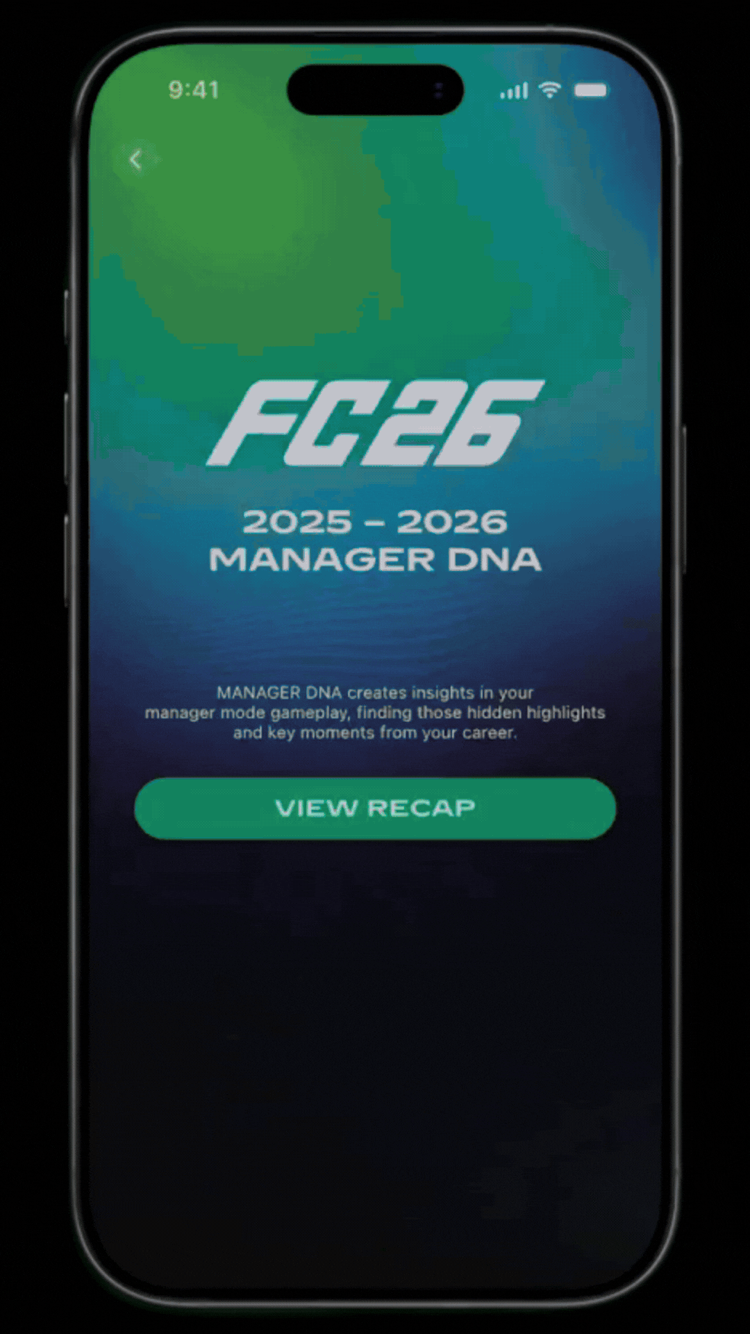 FC 26 Manager Plus manager DNA screen animation